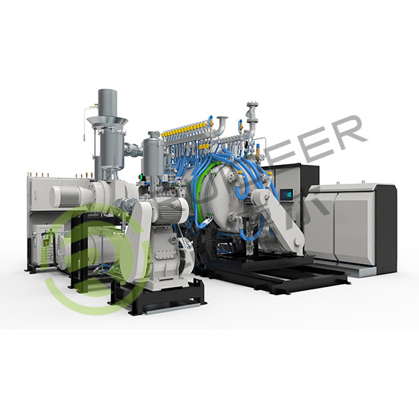 Forno HIP de refrigeração rápida a vácuo horizontal com 10mpa Pressão 1800C Temperatura máxima de funcionamento.
