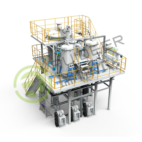 Forno CVI de carbono pirolítico vertical de grande dimensão, com carga superior/inferior e temperatura de funcionamento máxima de 1300 oC