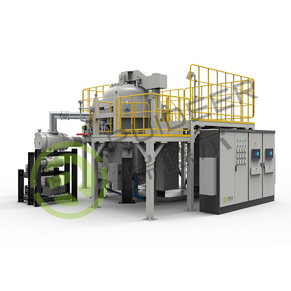Forno de sinterização de pressão de gás de atmosfera uniforme vertical para altas temperaturas de 2000C em entrada de gás N2