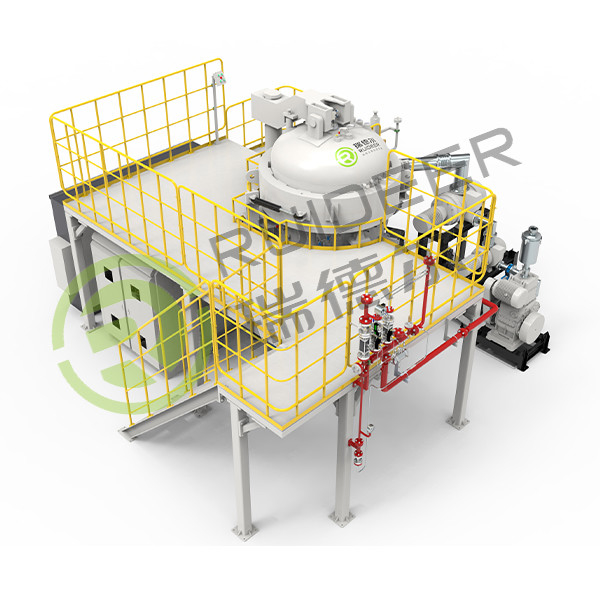 Forno de sinterização de pressão de gás de atmosfera uniforme vertical para altas temperaturas de 2000C em entrada de gás N2