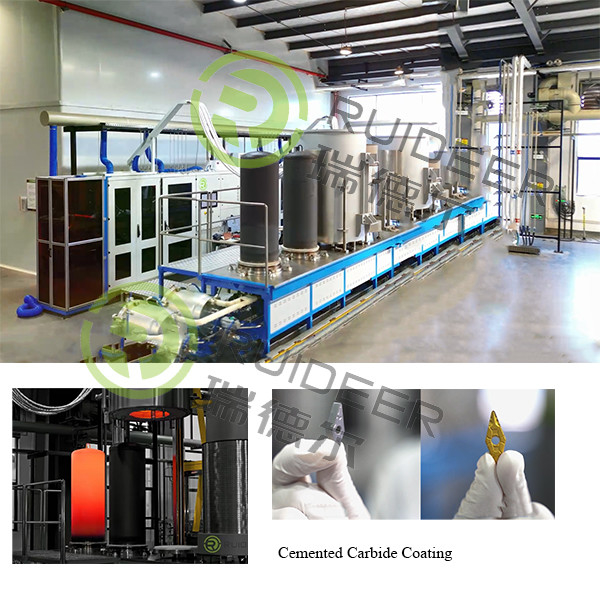 Câmara de revestimento de liga de alta temperatura Máquina de revestimento de deposição química de vapor para ferramenta de corte de carburo de tungstênio