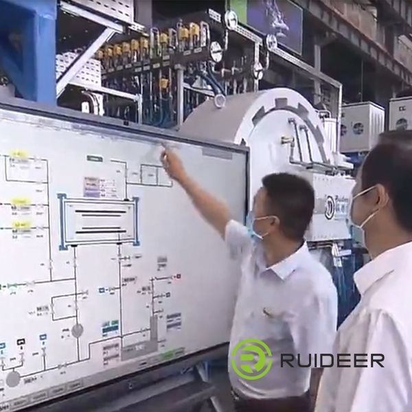 Forno de alto vácuo certificado ISO CE para sistema trifásico de cinco fios 380V 50HZ, fonte de alimentação de controle, temperatura máxima de 1600C